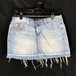 Mini blue jean skirt
